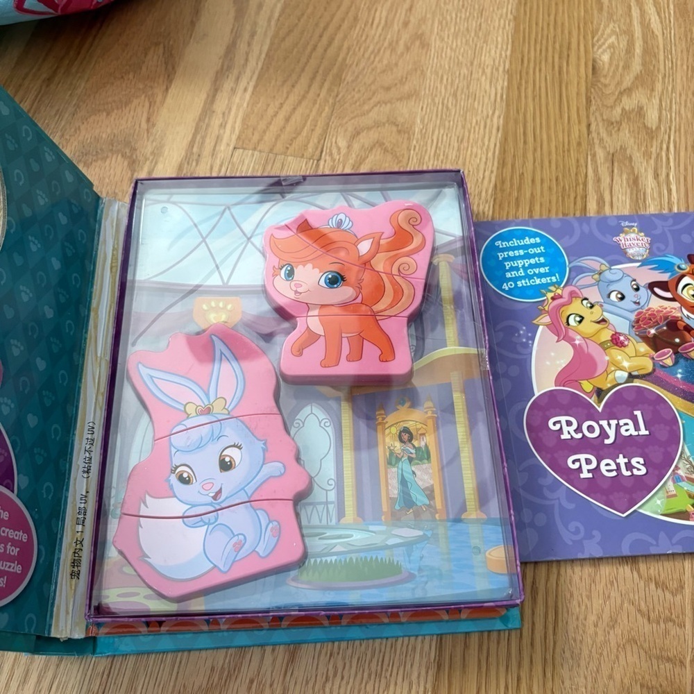 Disney Whisker Haven Book Set with Crayola Coloring Pages Royal Pets Princess - Picture 5 of 5